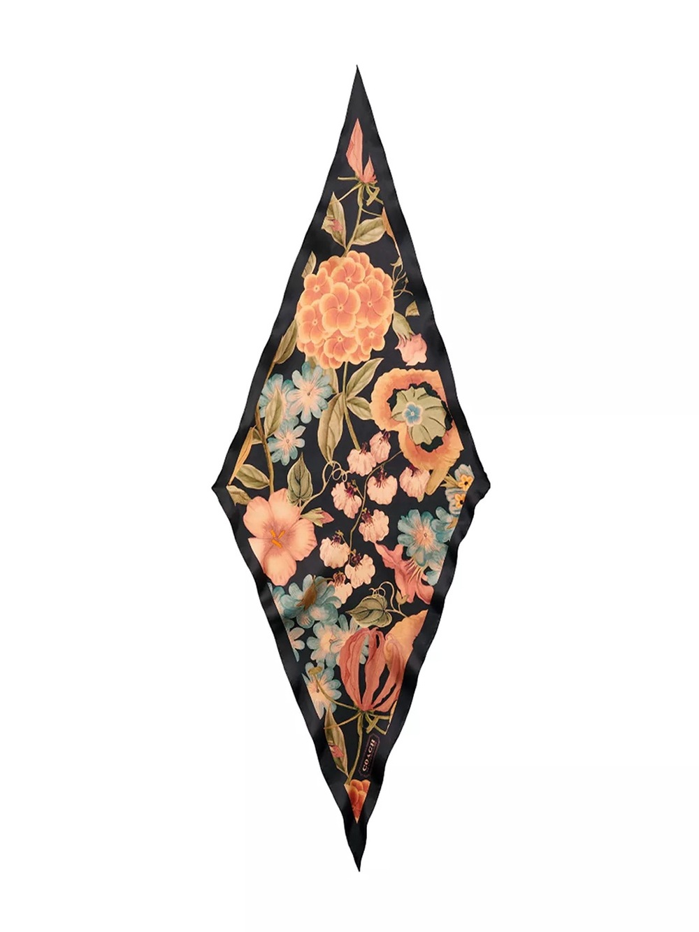 Coach “Bad Taste” Floral Silk Diamond Scarf